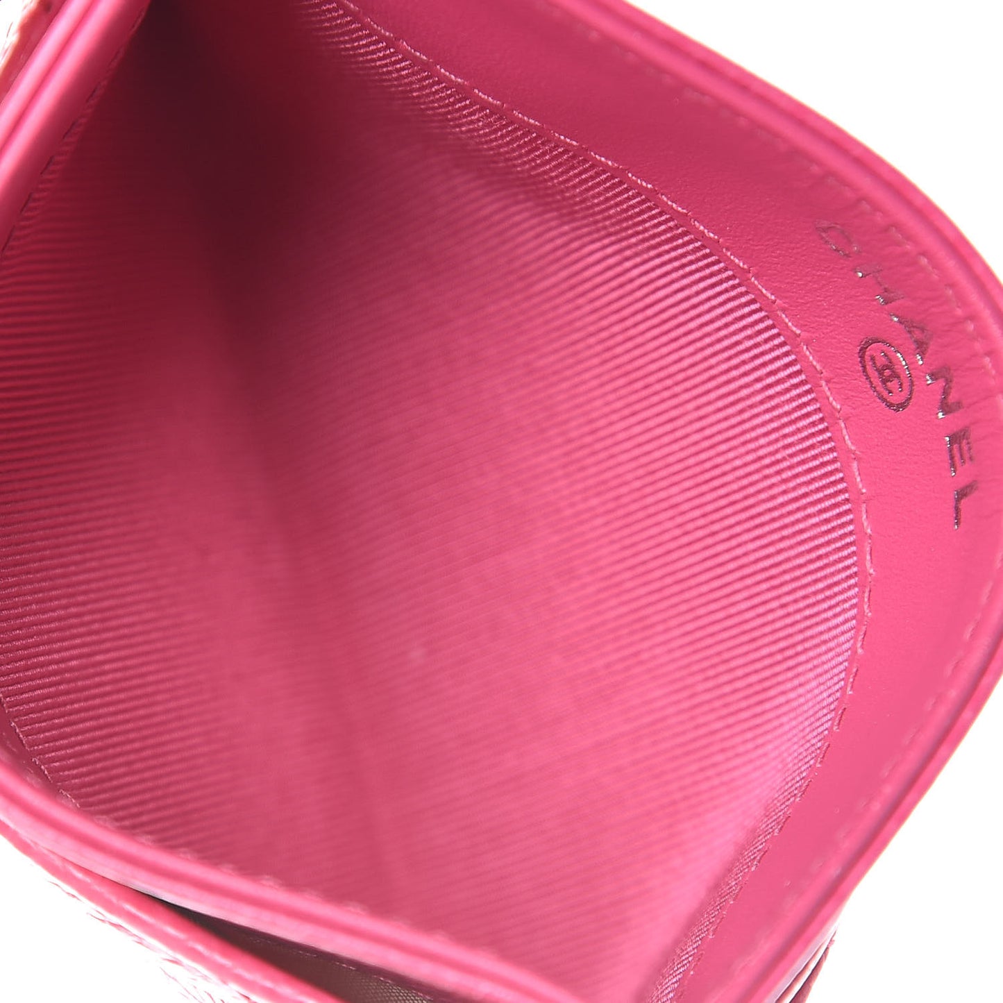 Caviar Quilted Card Holder Pink