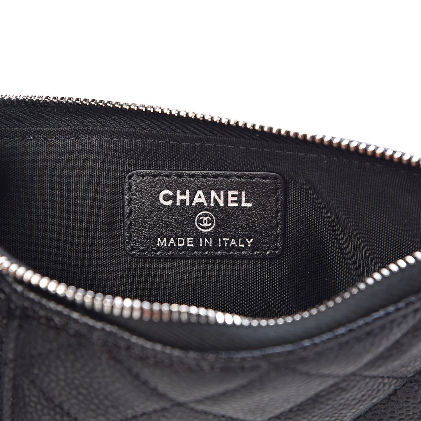 Caviar Quilted Classic Flat Wallet Pouch So Black