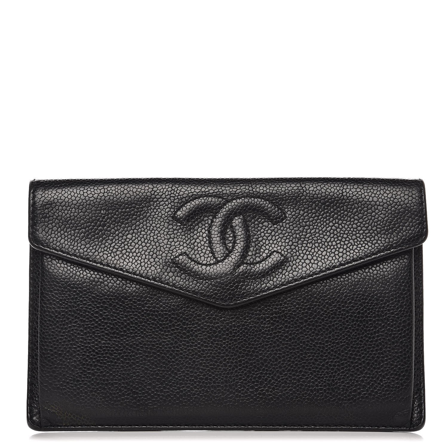 Chanel Caviar Timeless CC Envelope Wallet Black 1 of 10