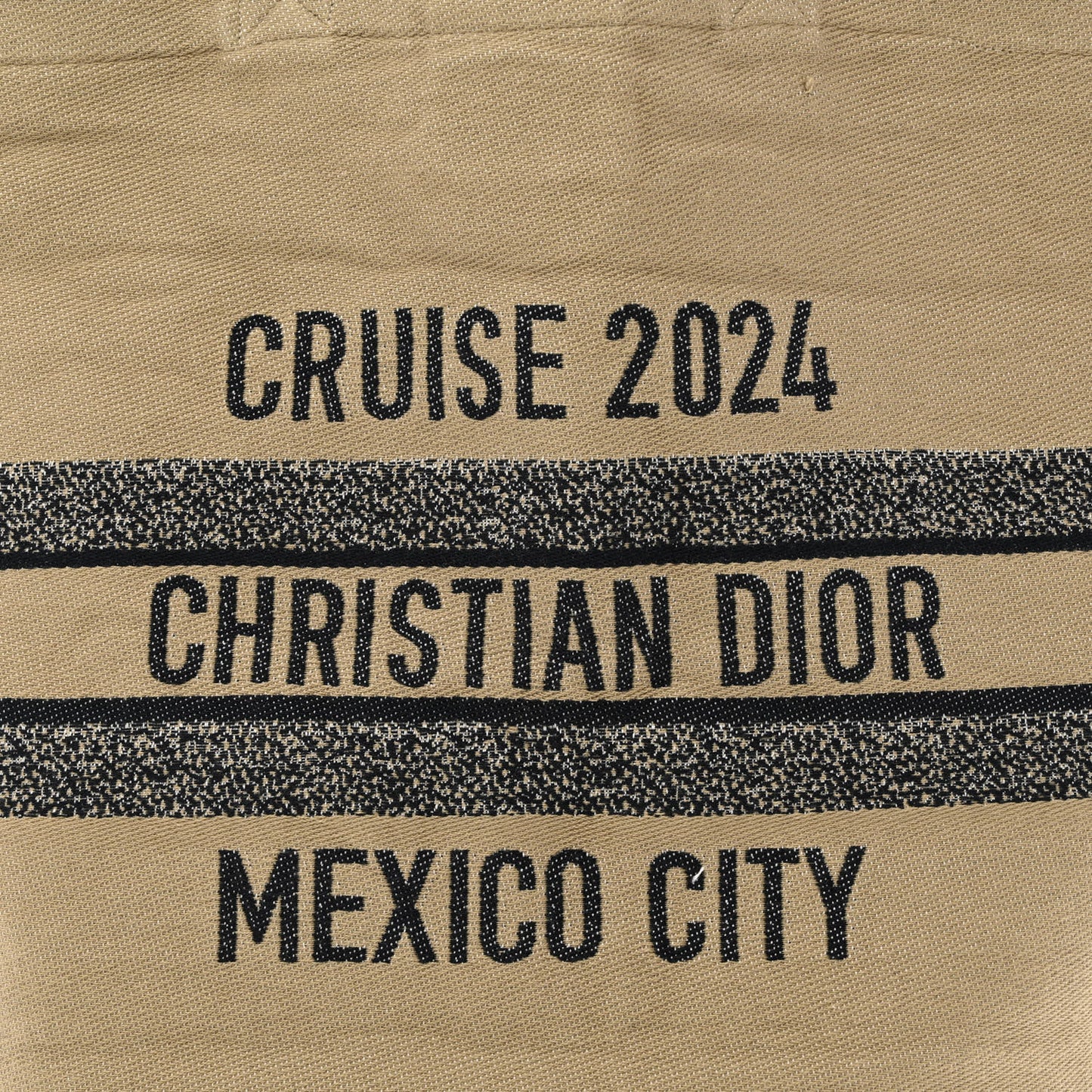 Canvas Print Cruise Tote Ivory Black