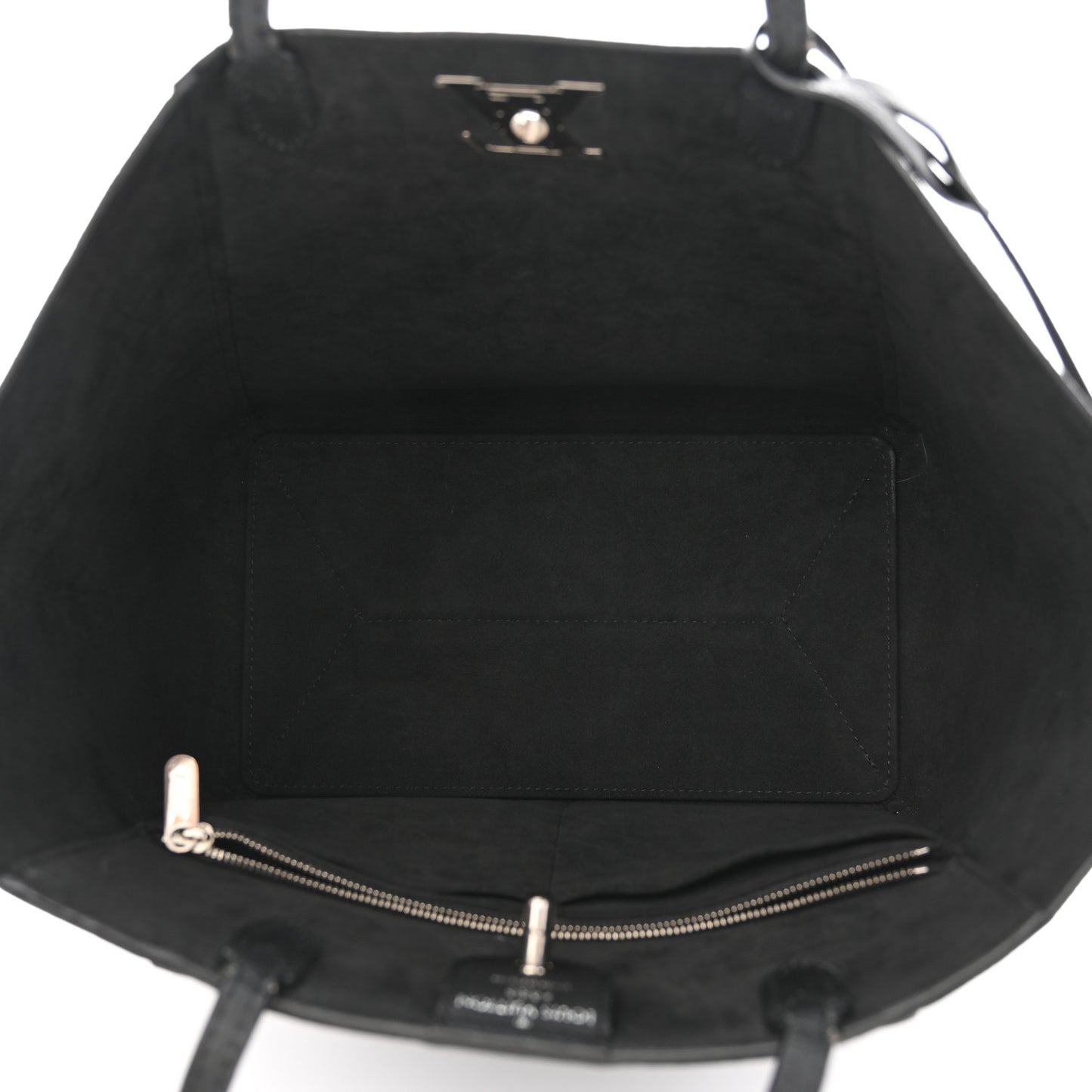 Calfskin Lockme Cabas Black