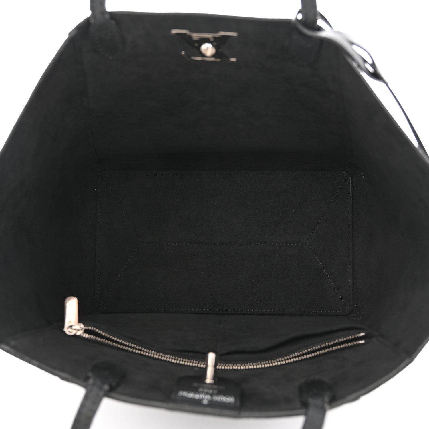 Louis Vuitton Calfskin Lockme Cabas Black 5 of 19