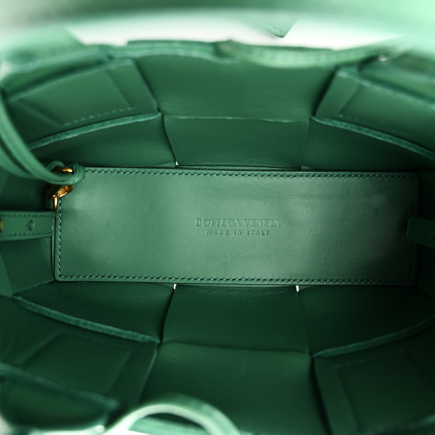 Nappa Maxi Intreccio Mini Arco Tote Green