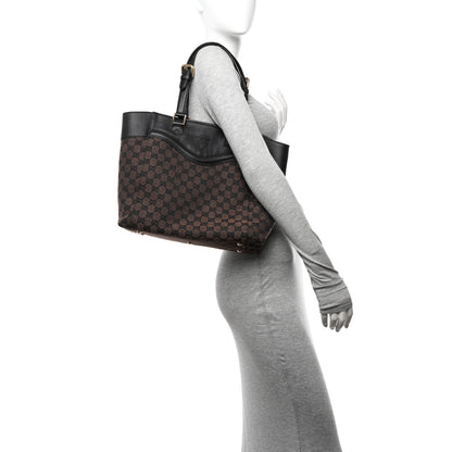 Gucci Monogram Crest Tote Brown 2 of 17