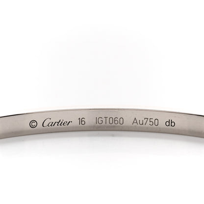 Cartier 18K White Gold Small LOVE Bracelet 16 4 of 5