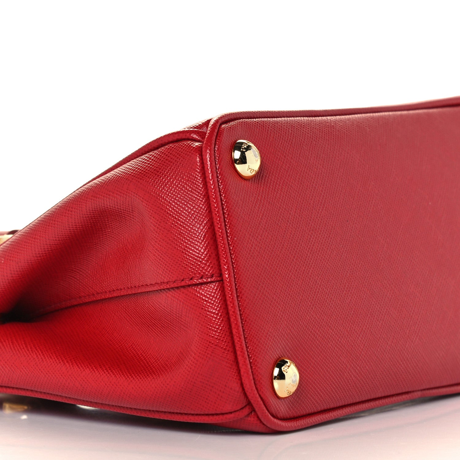 Prada Saffiano Lux Micro Galleria Double Zip Tote Fuoco 10 of 12