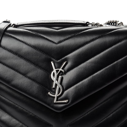Saint Laurent Calfskin Y Quilted Monogram Medium Loulou Chain Satchel Black 11 of 11