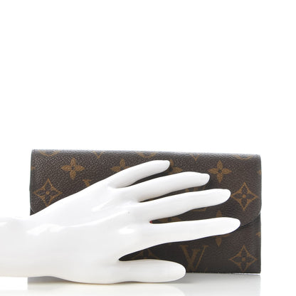 Louis Vuitton Monogram Emilie Wallet Red 2 of 8