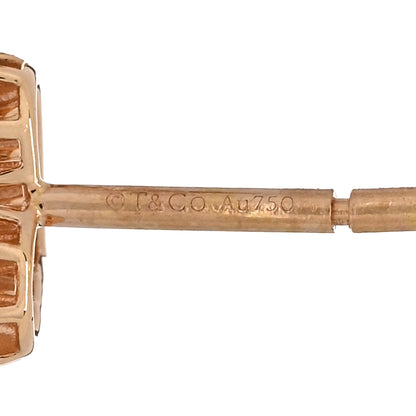 Tiffany 18K Rose Gold Diamond Extra Mini Heart Earrings 5 of 5