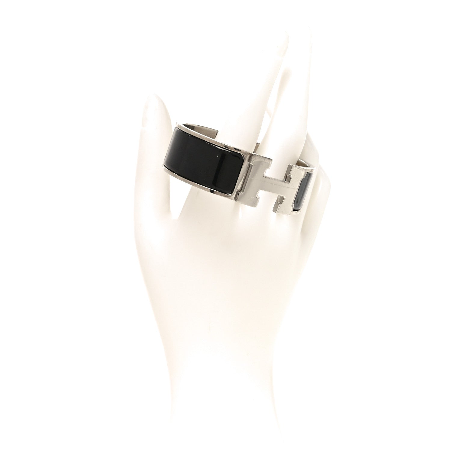 Hermes Enamel Wide Clic Clac H Bracelet PM Black 4 of 10