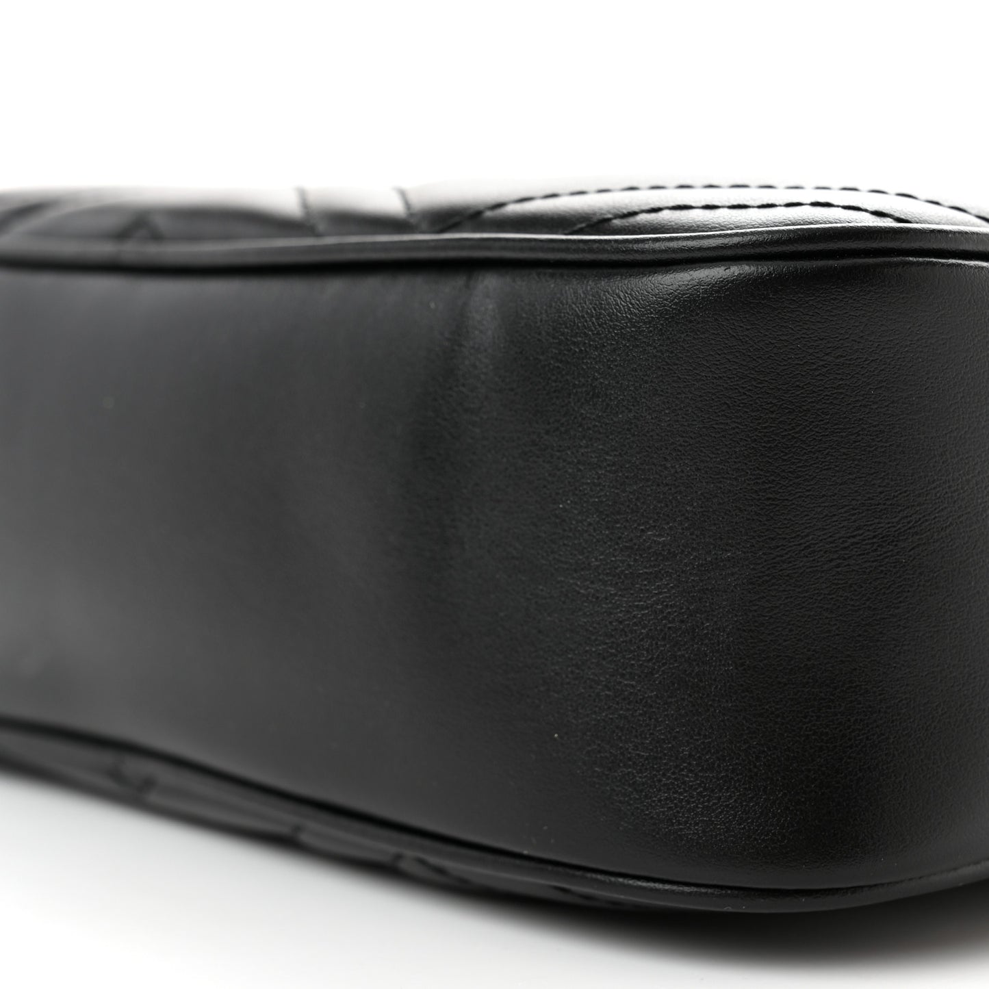 Calfskin Matelasse Small GG Marmont Chain Shoulder Bag Black