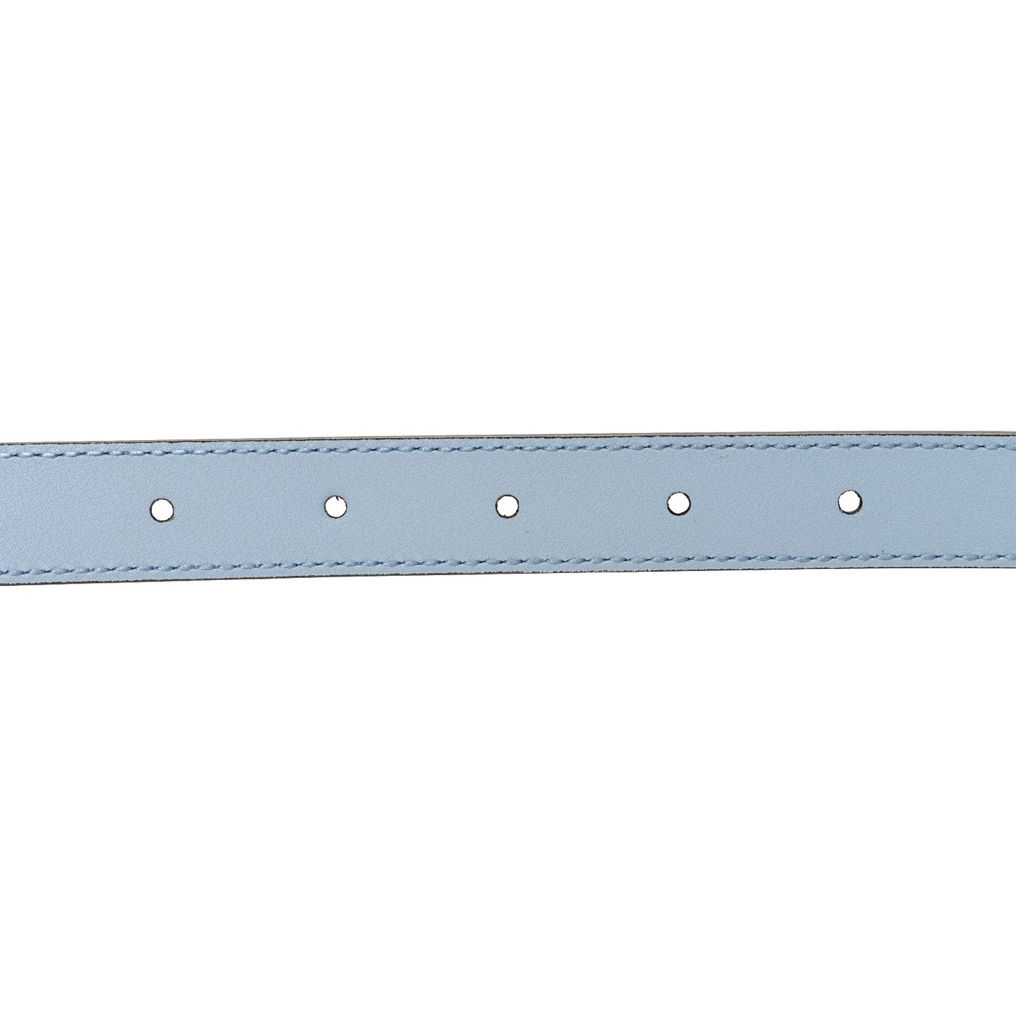 Moon Calfskin Palladium Double G 20mm Belt 95 38 Porcelain Light Blue