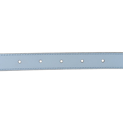 Gucci Moon Calfskin Palladium Double G 20mm Belt 95 38 Porcelain Light Blue 4 of 7