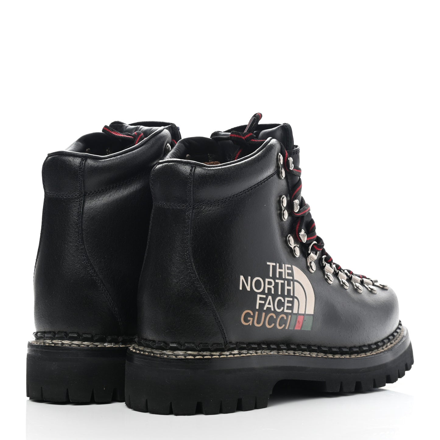 X THE NORTH FACE Calfskin Womens Hiking Ankle Boots 37 Black