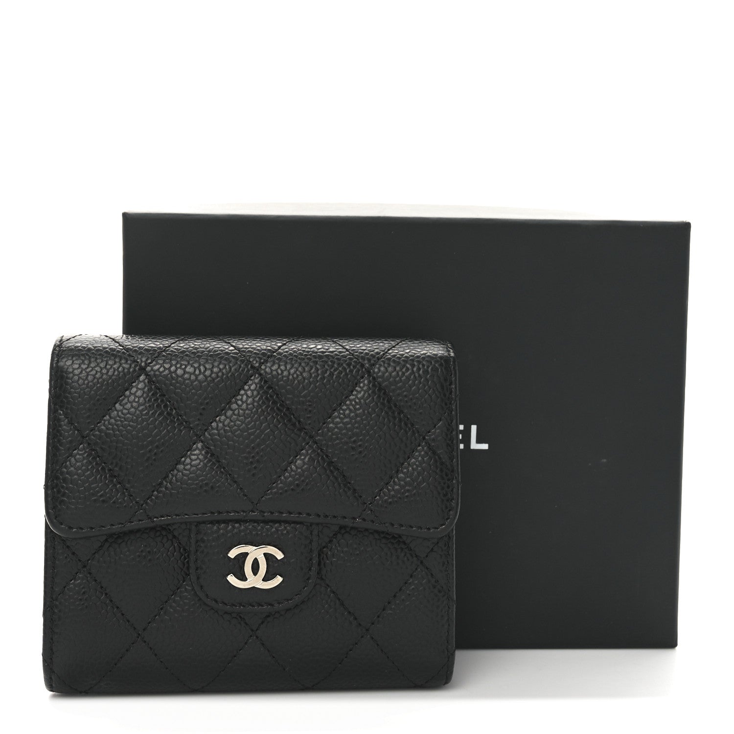 Chanel Caviar Quilted Compact Flap Wallet Black 9 of 9