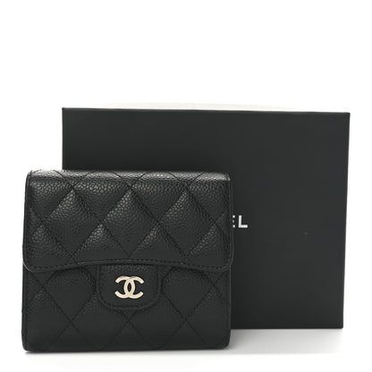 Chanel Caviar Quilted Compact Flap Wallet Black 9 of 9