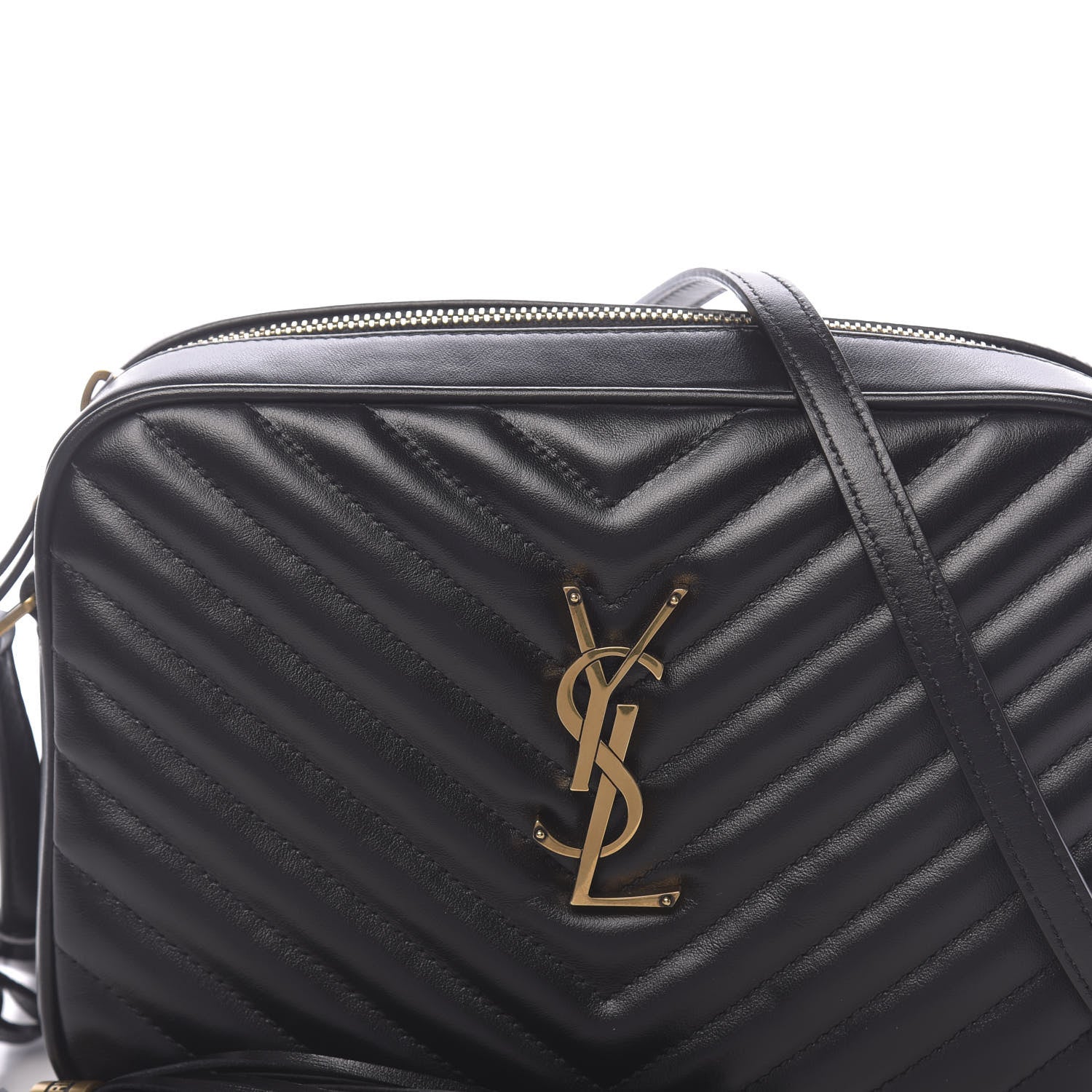Saint Laurent Calfskin Matelasse Monogram Lou Camera Bag Black 9 of 9