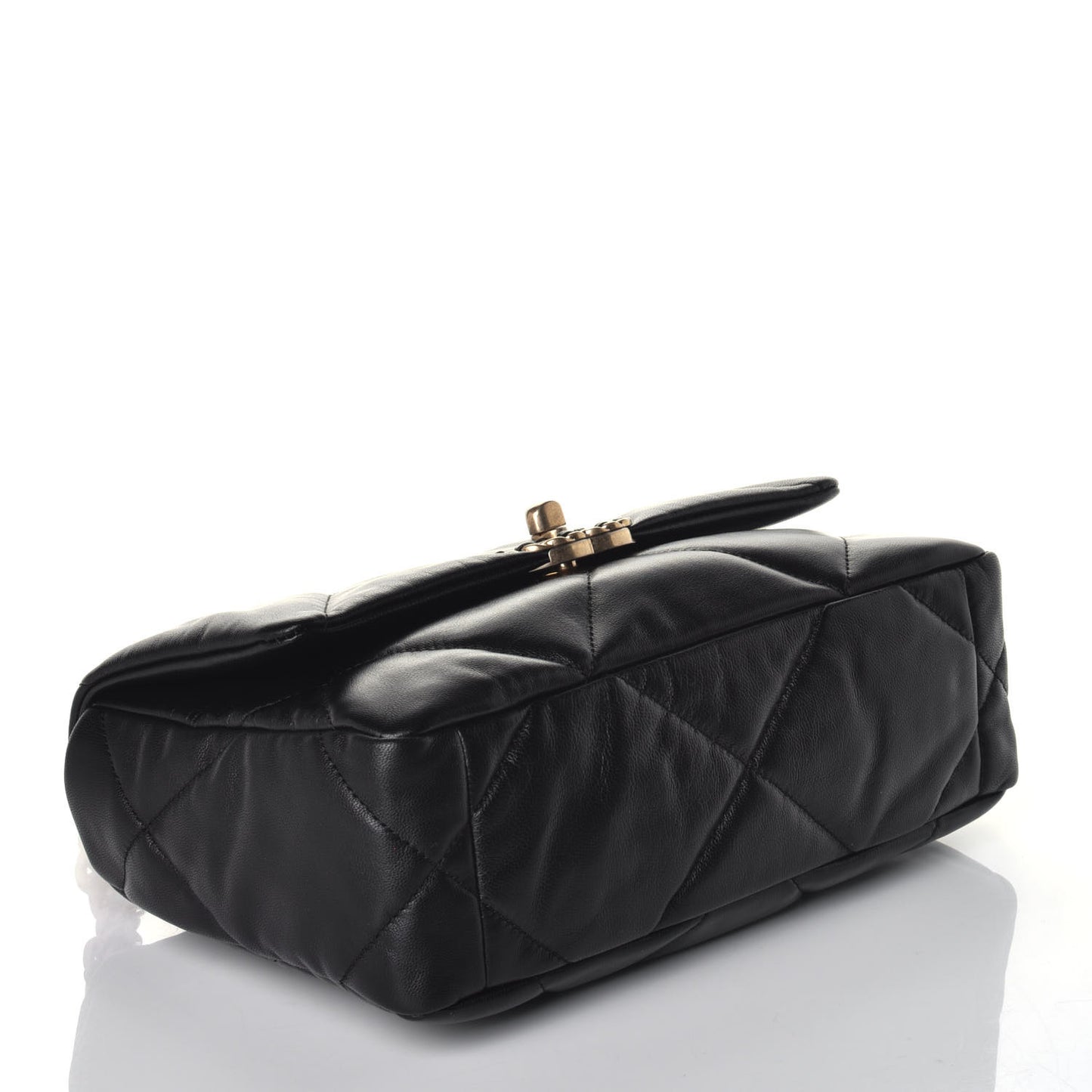 Goatskin Quilted Medium Chanel 19 Flap Black