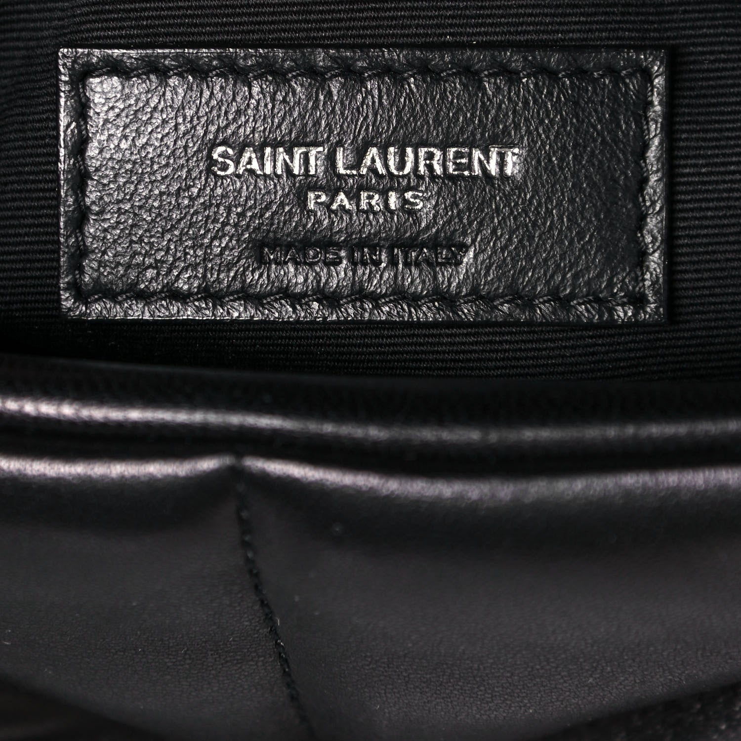 Saint Laurent Lambskin Quilted Small Loulou Puffer Monogram Chain Satchel Black 6 of 12
