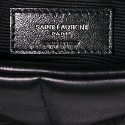 Saint Laurent Lambskin Quilted Small Loulou Puffer Monogram Chain Satchel Black 6 of 12