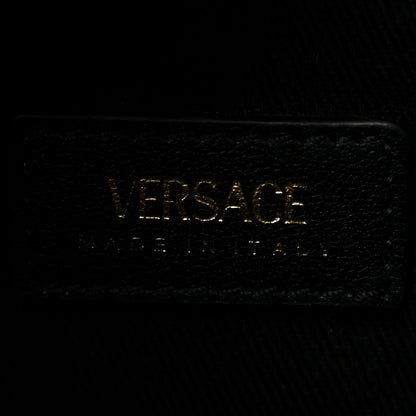 Versace Raffia Calfskin La Medusa Small Tote Bag Beige 6 of 14