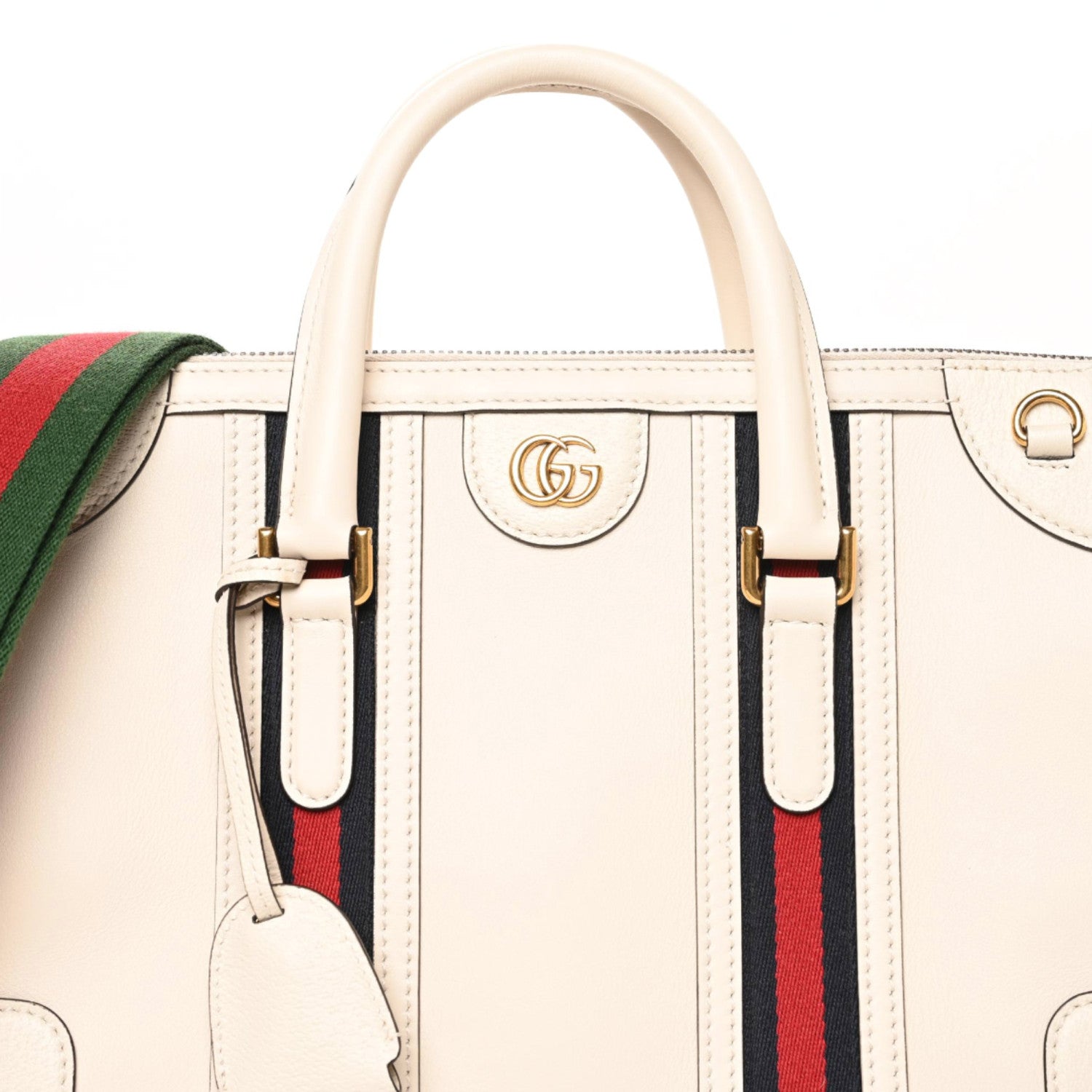 Gucci Koi Calfskin Medium Bauletto Duffle Top Handle Bag White 8 of 10