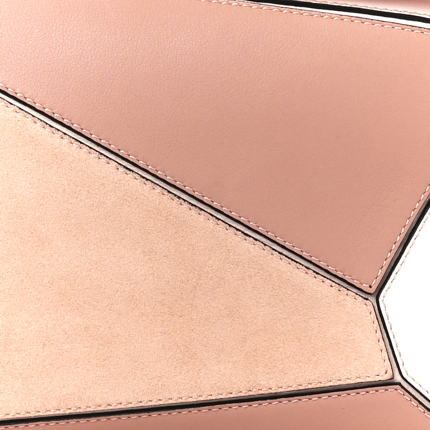 Calfskin Suede Medium Puzzle Bag Blush