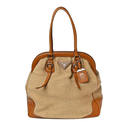 Prada Paglia Cinghiale Frame Bag Naturale Cuoio 1 of 18