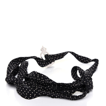 Saint Laurent Crystal Crepe Polka Dot Choker Black 2 of 5