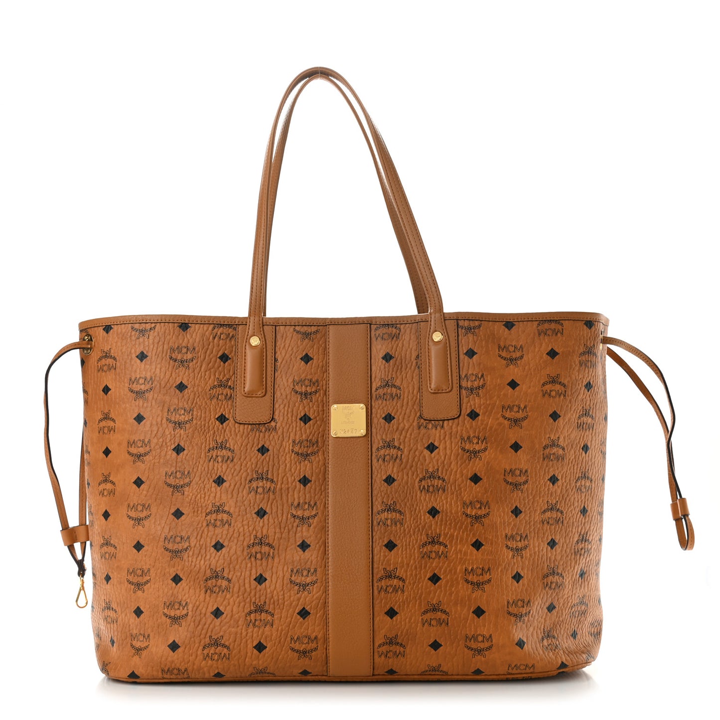 Visetos Large Liz Reversible Shopper Tote Cognac