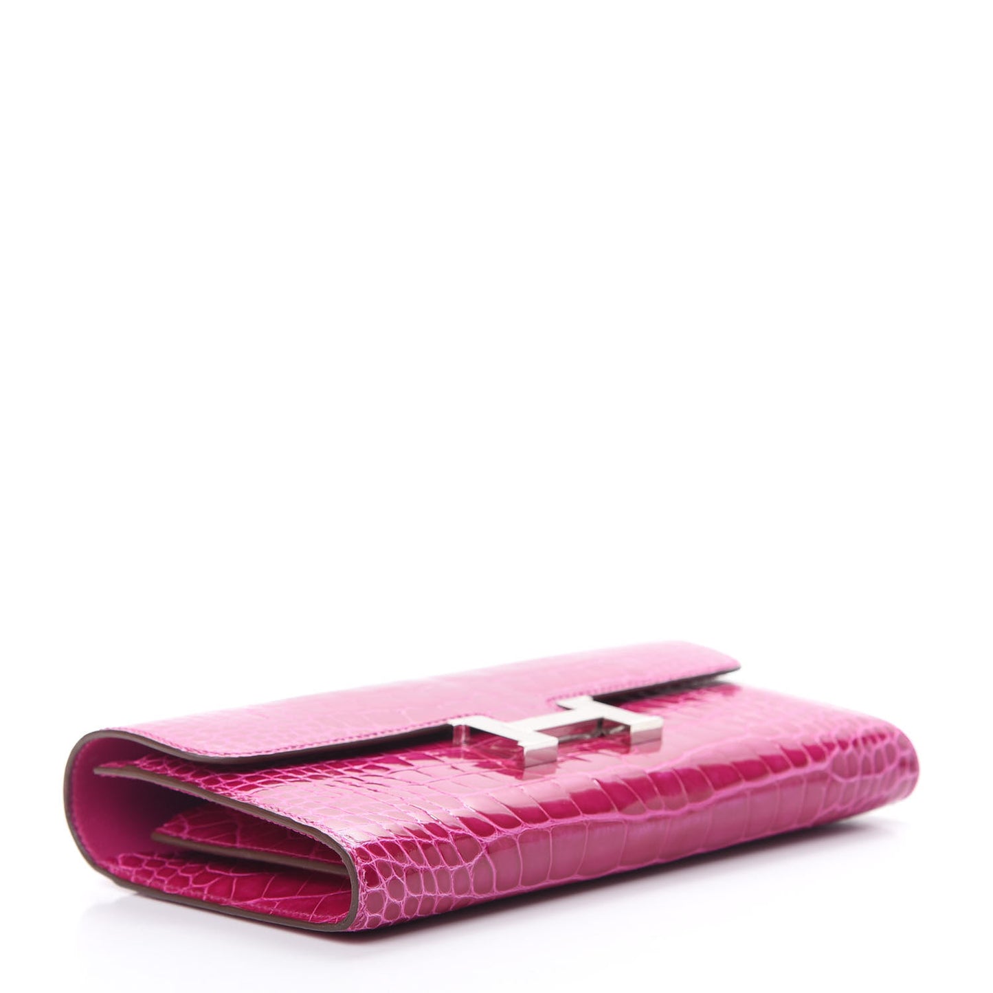 Shiny Alligator Constance Long Wallet Rose Scheherazade