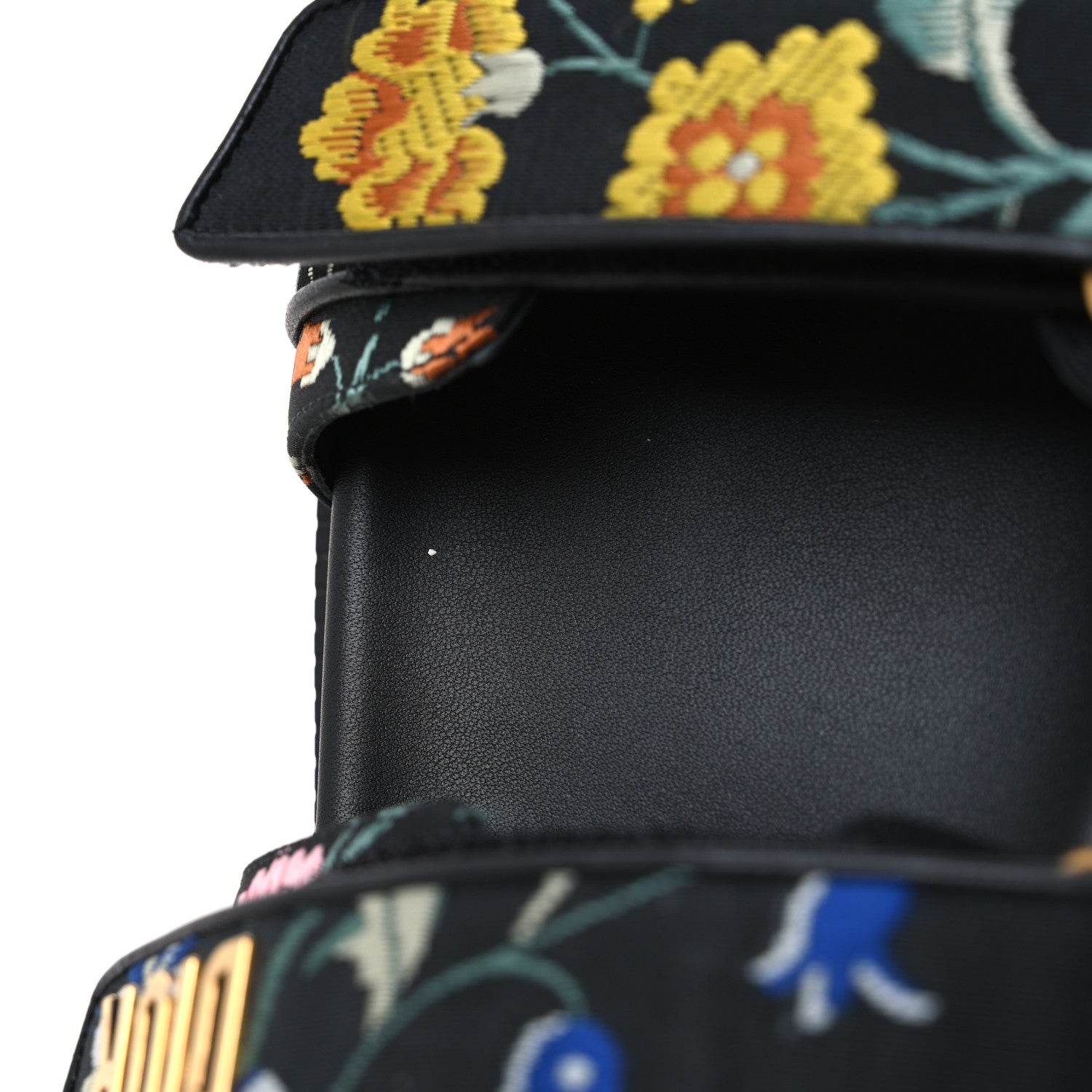 Christian Dior Technical Fabric Petites Fleurs Print Dioract Sandals 39.5 Black Multicolor 11 of 11