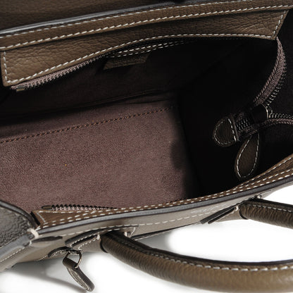 Celine Drummed Leather Nano Luggage Souris 4 of 8