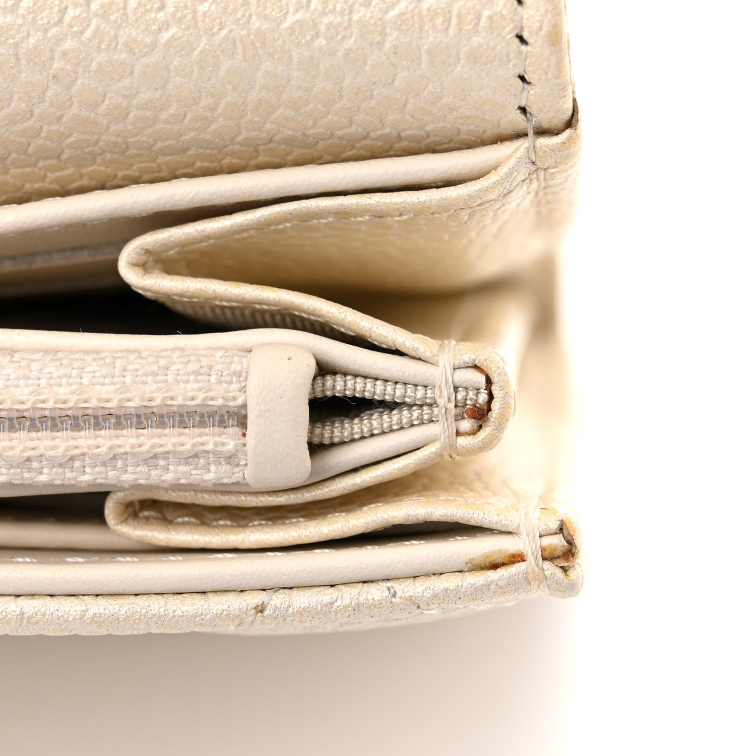 Chanel Caviar Quilted Large Flap Wallet Ivory 11 of 15