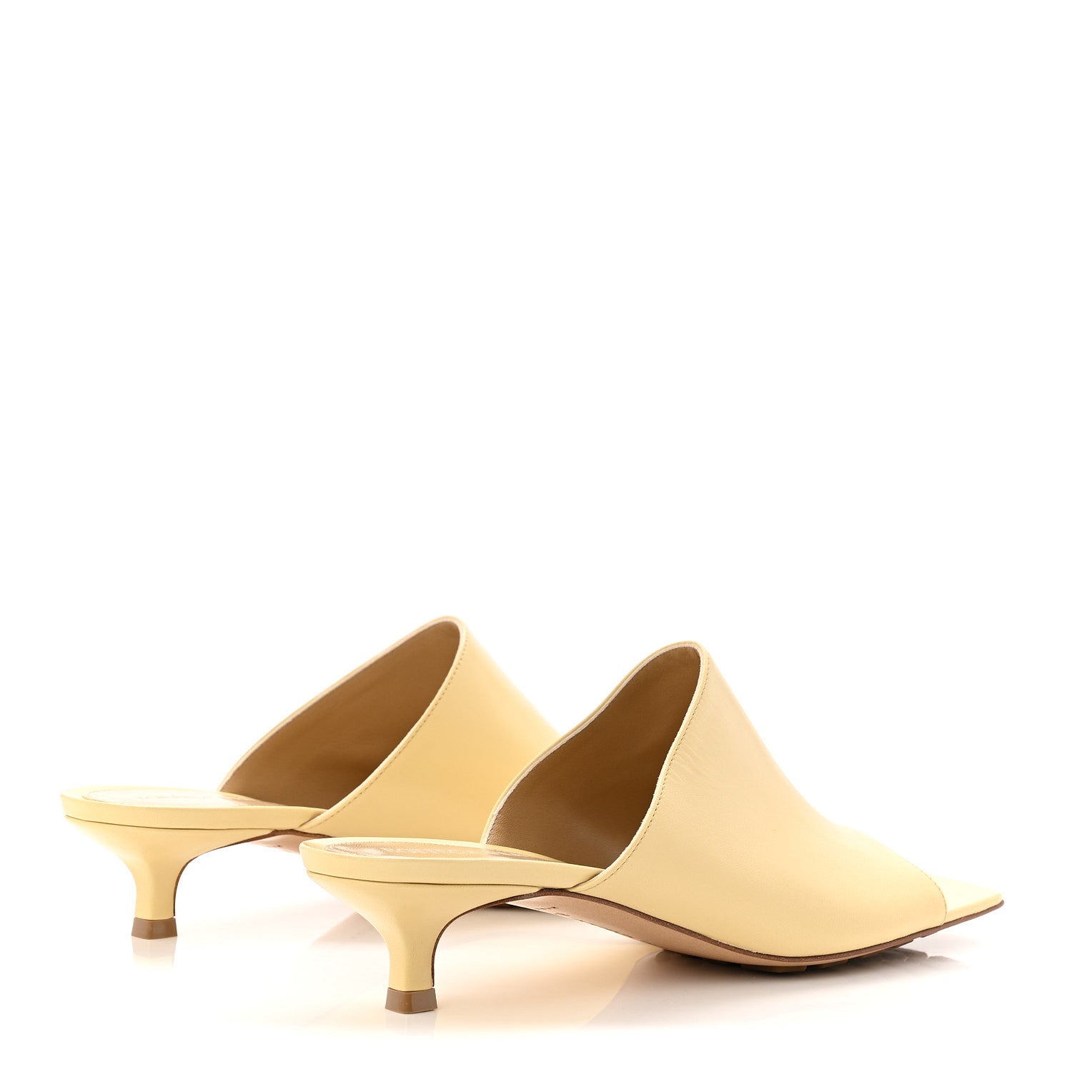 Bottega Veneta Lambskin Stretch Mule Sandals 37.5 Moon Beam 5 of 9
