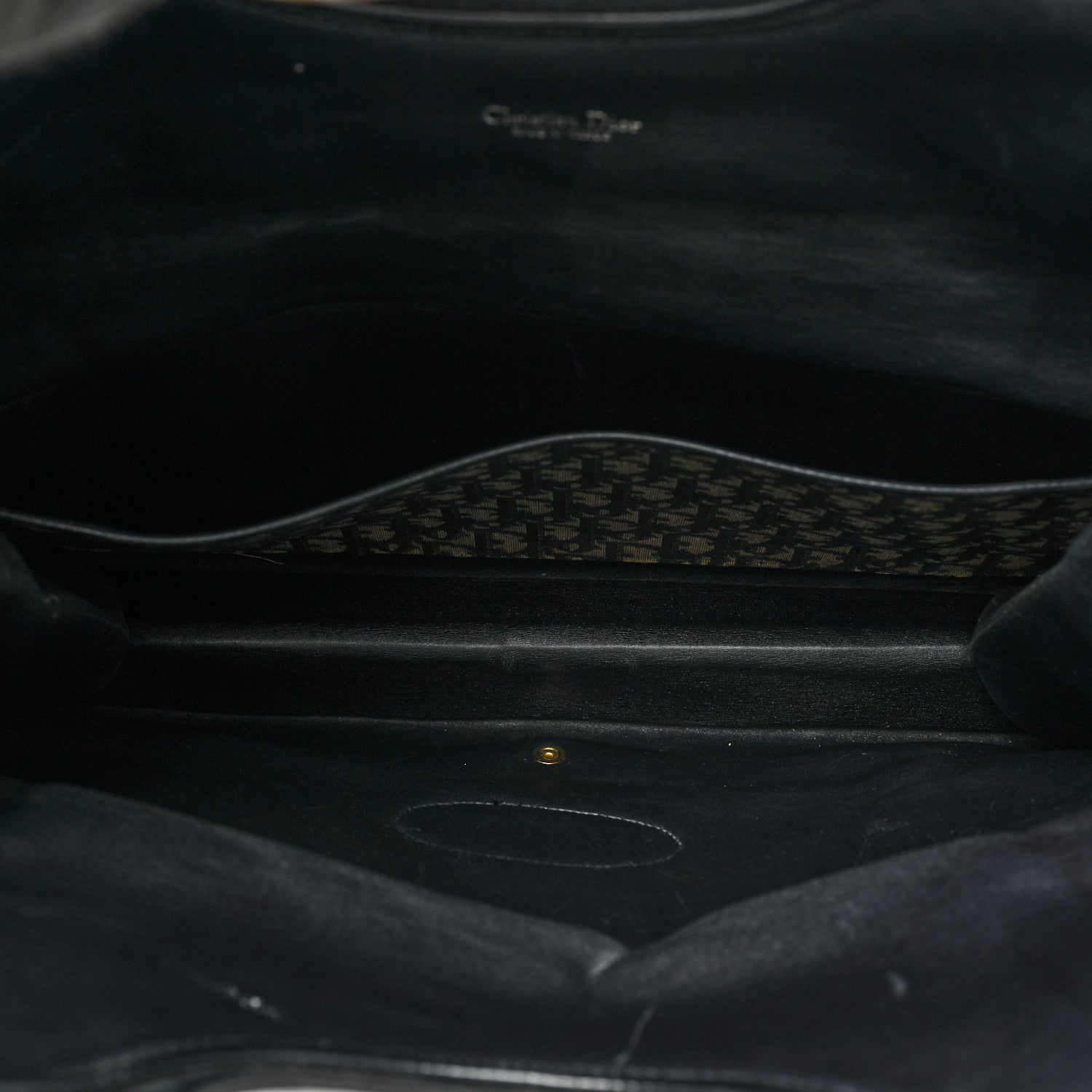 Christian Dior Oblique Fold Over Clutch Blue 7 of 15