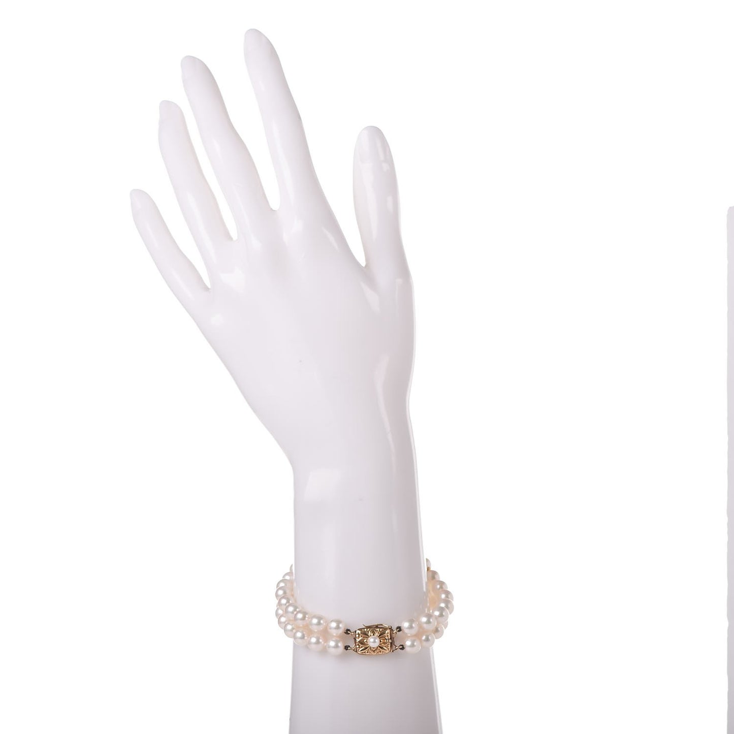 18K Yellow Gold 6mm Akoya Pearl Double Strand Bracelet