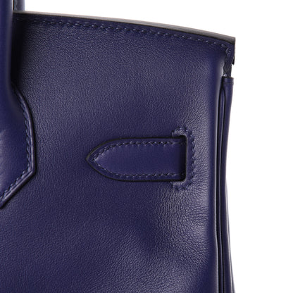 Hermes Swift Epsom Tressage Birkin 30 Bleu Encre Bleu Du Nord Gold 11 of 34