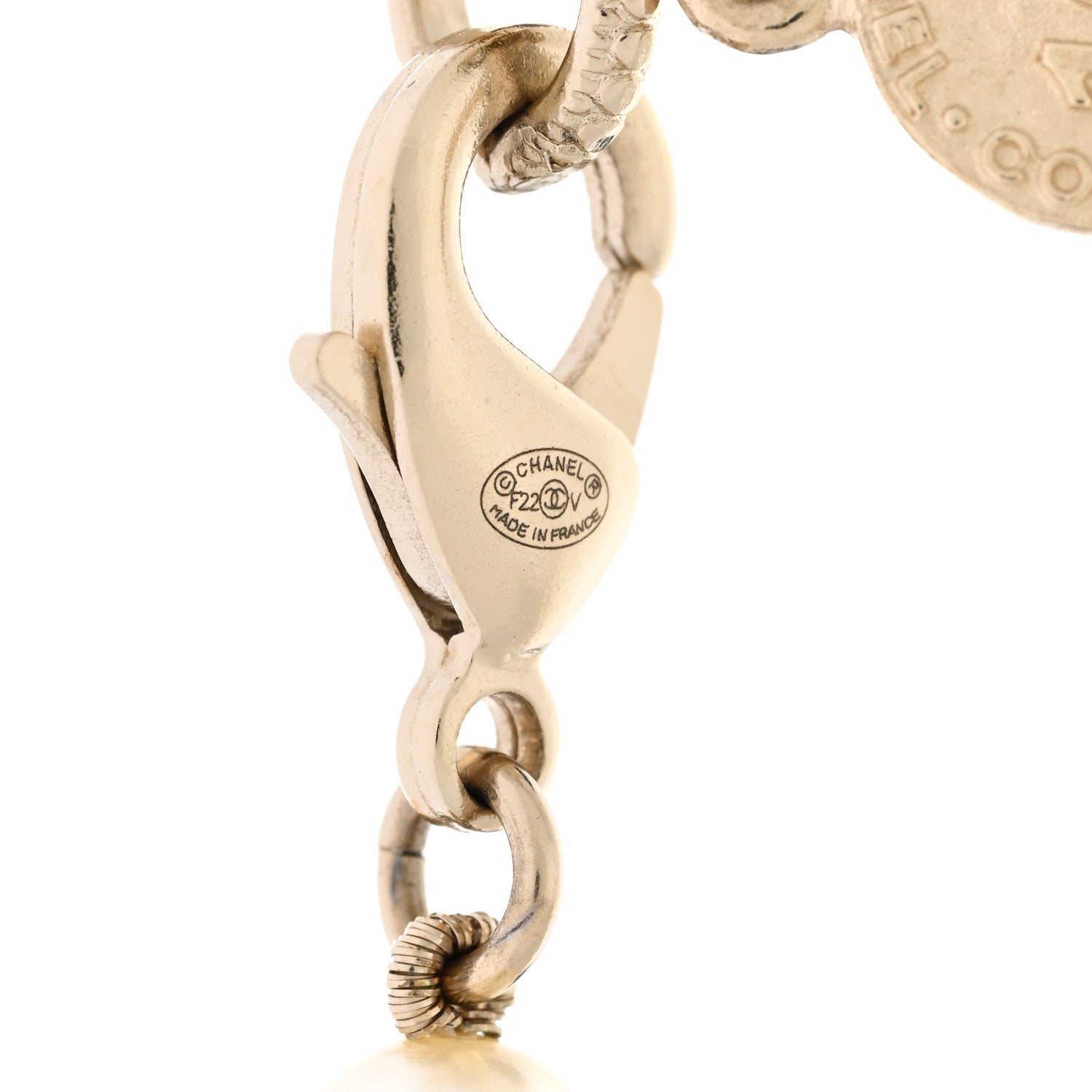 Chanel Pearl CC 100th Anniversary Necklace Light Gold 4 of 5
