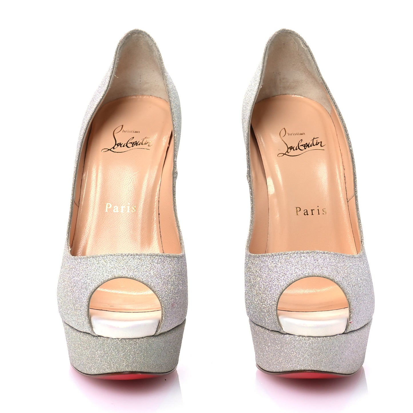 Mini Glitter Lady Peep 150 Pumps 37 Ivory