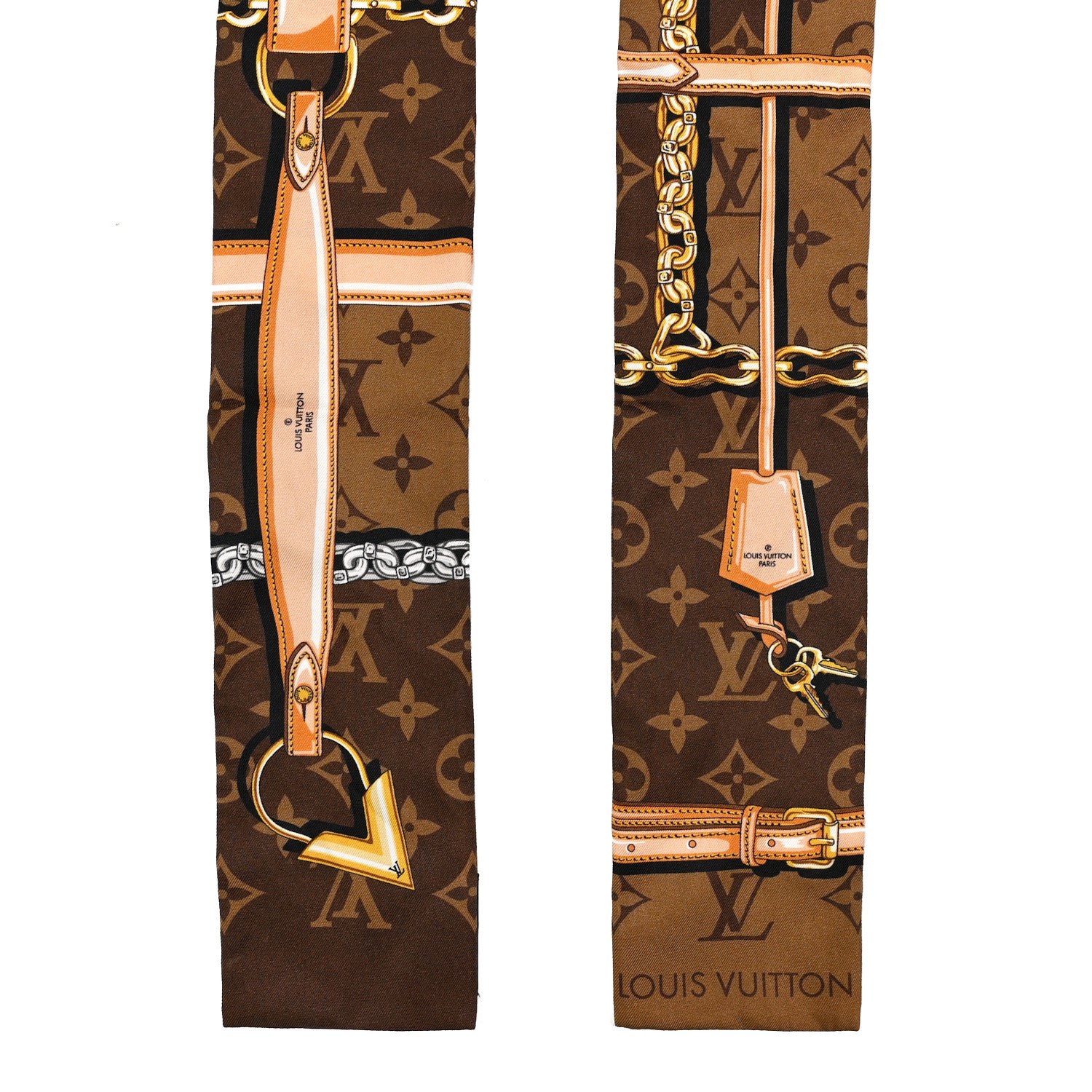 Louis Vuitton Silk Monogram Confidential Bandeau Brown Brown 2 of 4