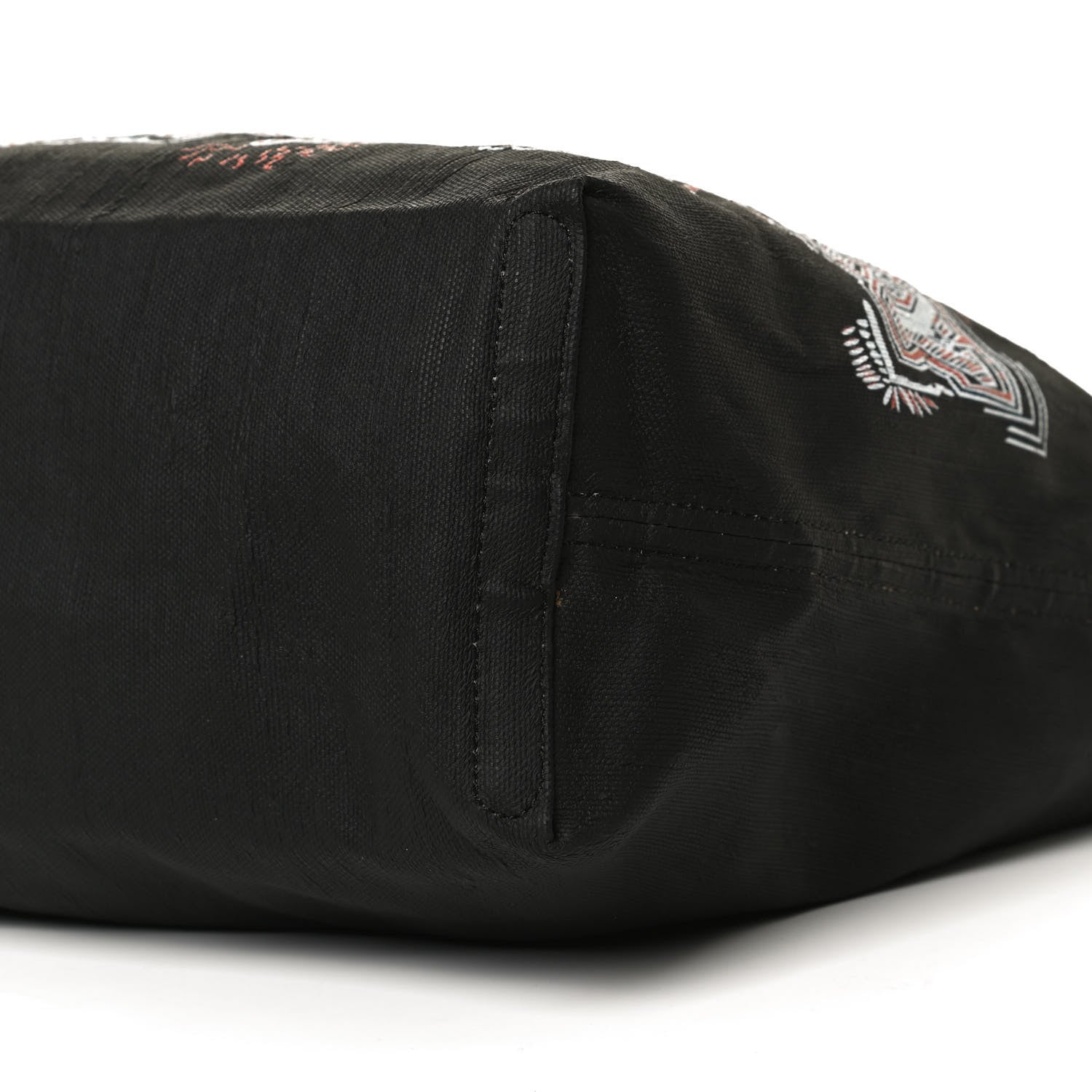 Burberry Coated Canvas Mega Check Medium Reversible Doodle Tote Black Brown 8 of 15