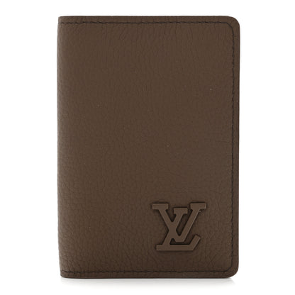 Louis Vuitton Grained Calfskin Aerogram Pocket Organizer Moka 1 of 6
