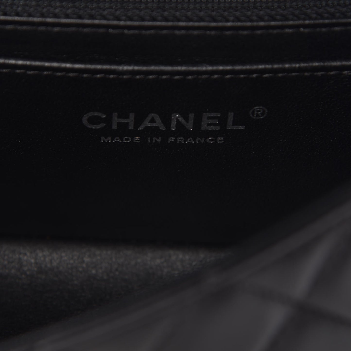 Lambskin Quilted Mini Rectangular Flap Black