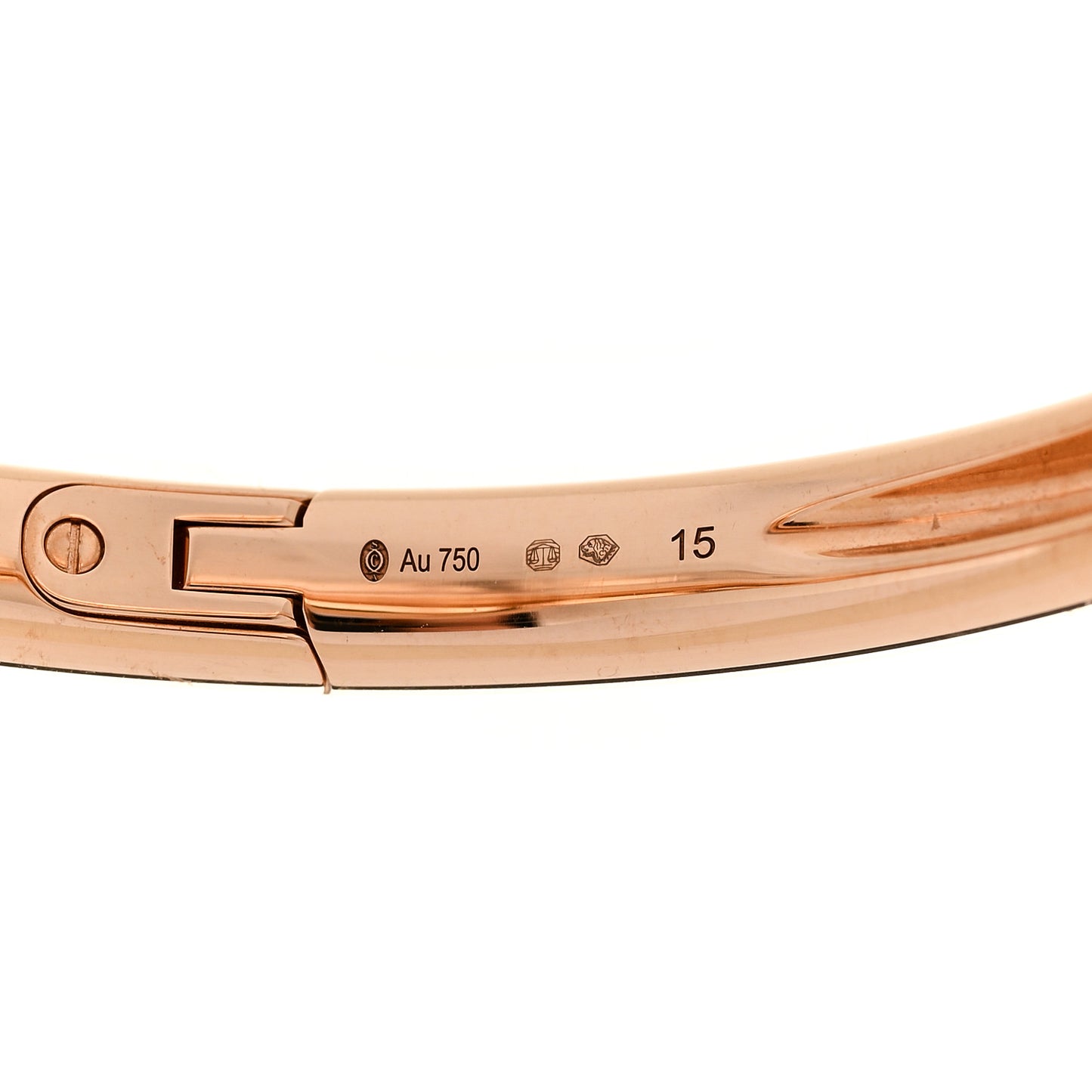 18K Pink Gold 19mm Baignoire Quartz Watch 15