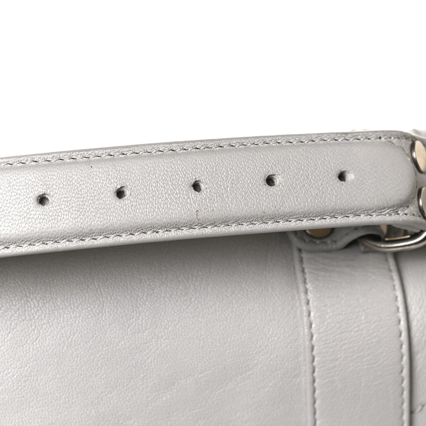 Lambskin Medium PS1 Satchel Pale Steel