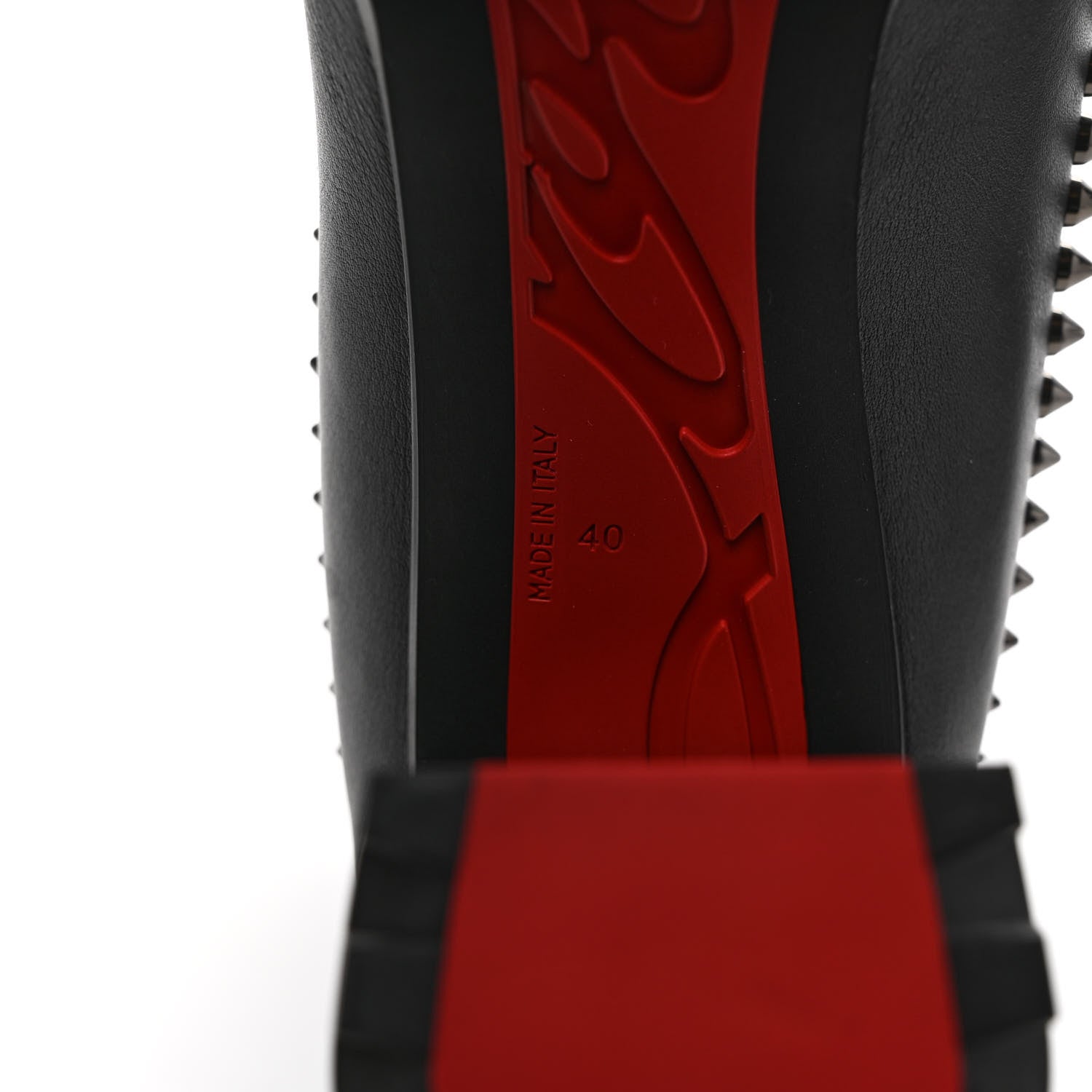 Christian Louboutin Nappa Out Line Spike Lug 100 Boots 40 Black 6 of 7