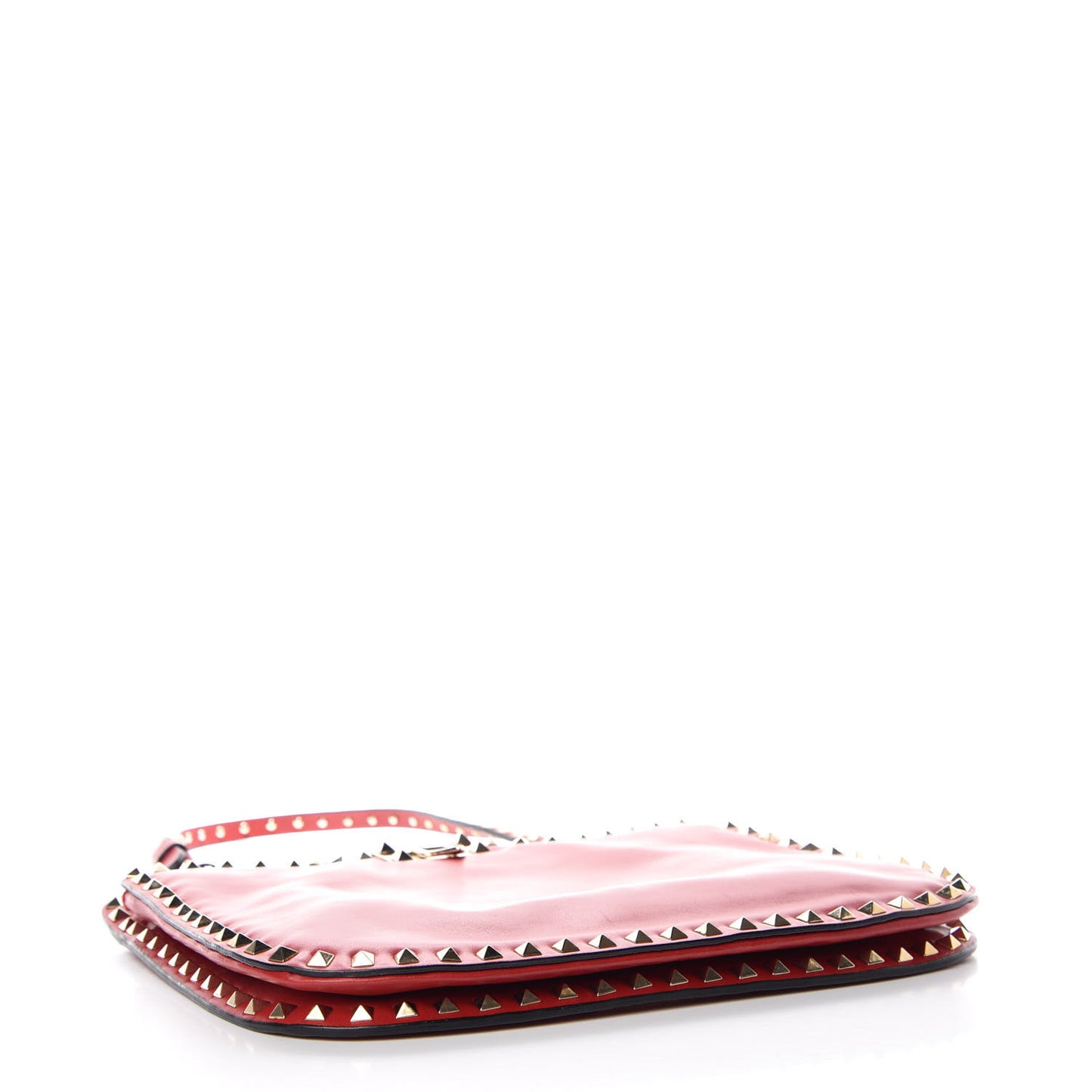 Vitello Rockstud Shoulder Satchel Rosso Valentino