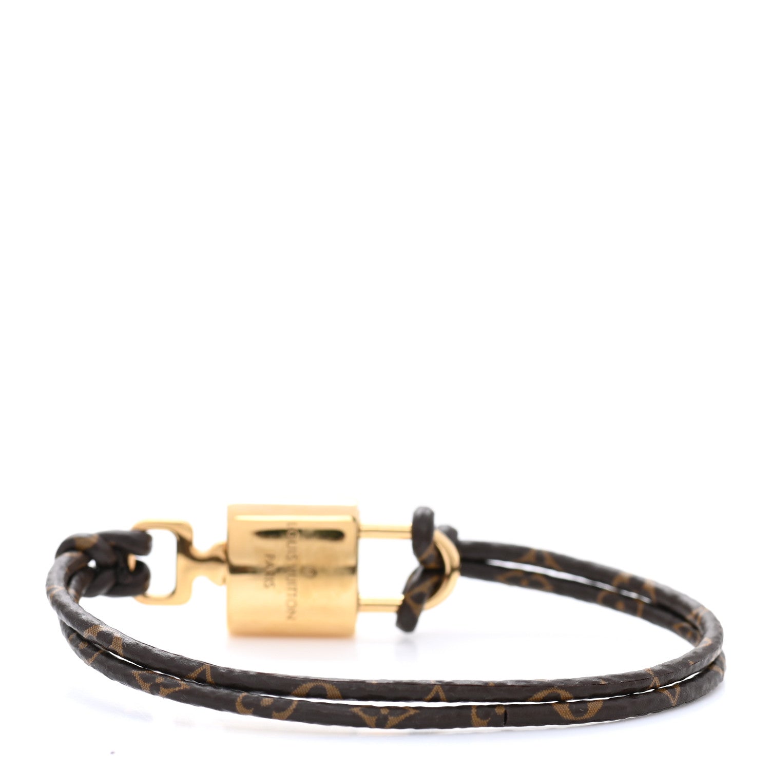 Louis Vuitton Monogram LV Padlock Bracelet 17 3 of 6