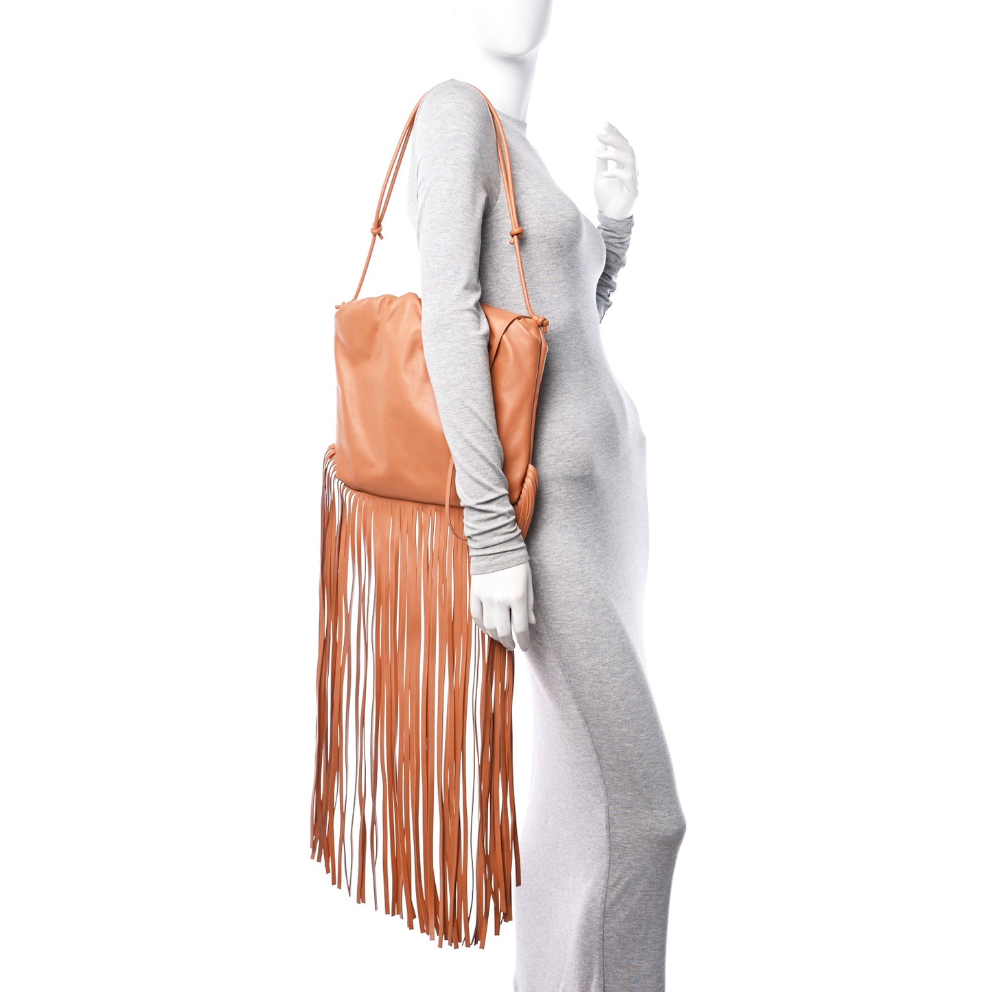 Nappa The Fringe Pouch Shoulder Bag Clay